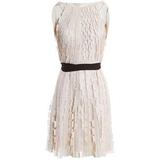 Oscar de la Renta White Silk Dresses