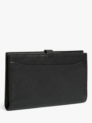 John Lewis & Partners Leather Travel Wallet, Black