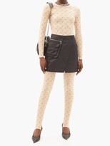 Thumbnail for your product : Marine Serre Reflective Moon-print Jersey Top - Beige Print
