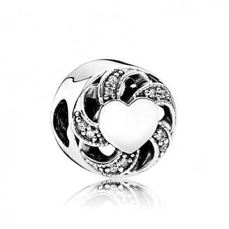 Pandora Ribbon Heart Charm 791976CZ