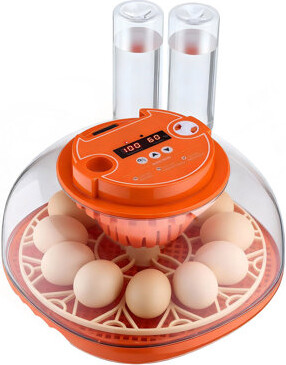 FOSHANZHENGONG 12 Egg Incubator Automatic Egg Turner With LED Candler Temperature & Humidity Control 360° View Clear Window Poultry Eggs Incubator For Home Farm