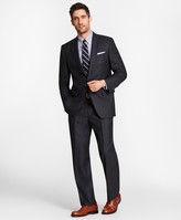 Thumbnail for your product : Brooks Brothers Madison Fit Saxxon Wool Navy Tic 1818 Suit
