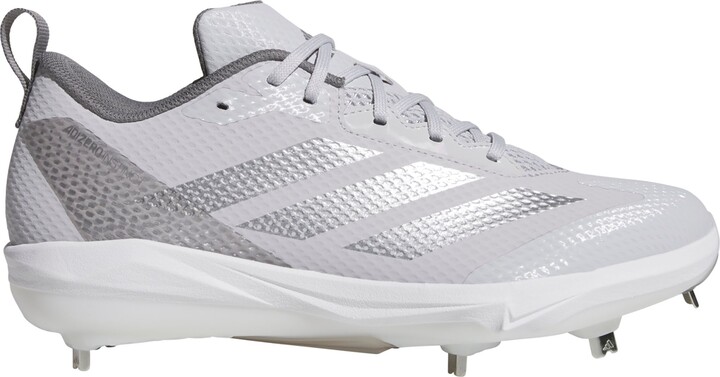 adidas adizero Instinct 2.0 Metal Fastpitch Softball Cleats, Size 6, White/Black
