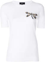 Rochas dragonfly-embellished top 