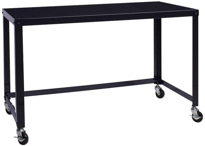Carbon Loft Laennec Black Steel Industrial Rolling Desk ShopStyle
