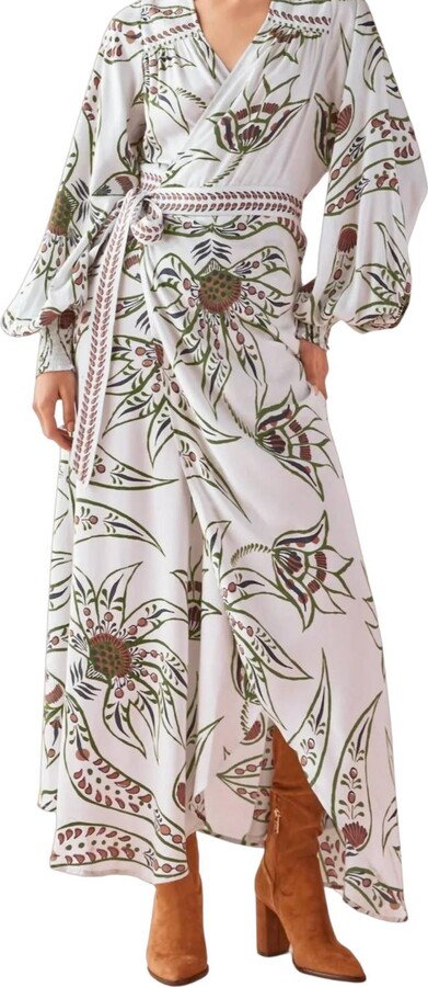 OMIKA Lorelei Wrap Dress In Diya Powder