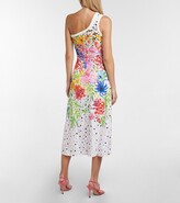 Thumbnail for your product : Christopher Kane Floral one-shoulder cotton midi dress