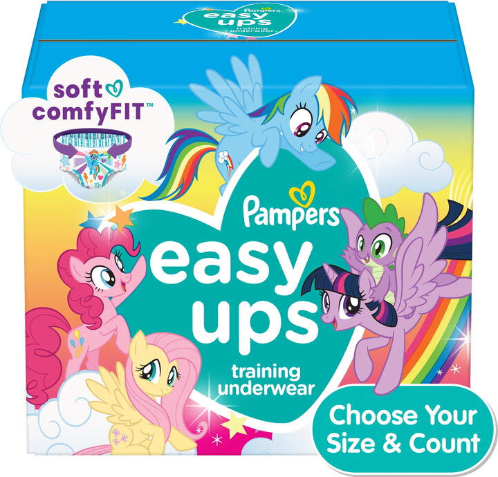 Pampers Easy Ups Girls Training Pants My Little Pony, Size 5T-6T, 80 Ct (Select for More Options)