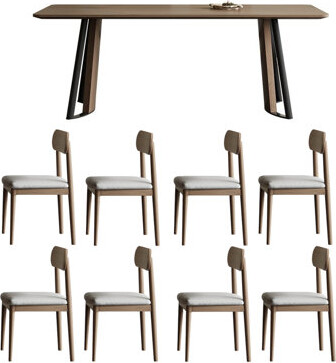 Beicang Home Nordic Modern Simplistic Oak Leg Dining Table