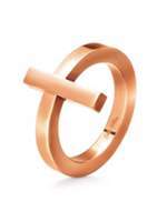 Thumbnail for your product : Folli Follie Karma rose gold ring 56