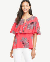 Thumbnail for your product : Ann Taylor Floral Tiered Ruffle Top