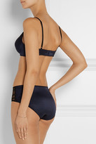 Thumbnail for your product : Eres Nouba Black Tie lace-trimmed silk-blend satin underwired bra