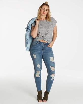 Fashion World Chloe Distressed Skinny Jeans Short