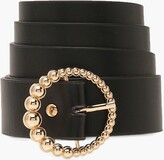Thumbnail for your product : boohoo Gold Beaded Circle Buckle Belt