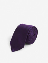 Thumbnail for your product : Givenchy Brand-embroidered ribbed-weave silk tie
