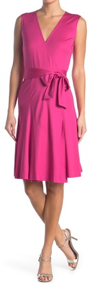 Diane von Furstenberg Jasmine Sleeveless Silk Blend Wrap Dress