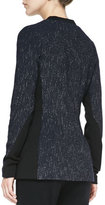 Thumbnail for your product : Nanette Lepore Scandal Leather-Trim Tweed Jacket