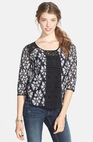 Thumbnail for your product : Lush Floral Lace Top (Juniors)