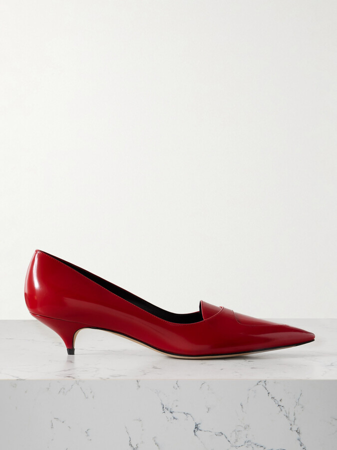 The Row Viv Leather Pumps - Red