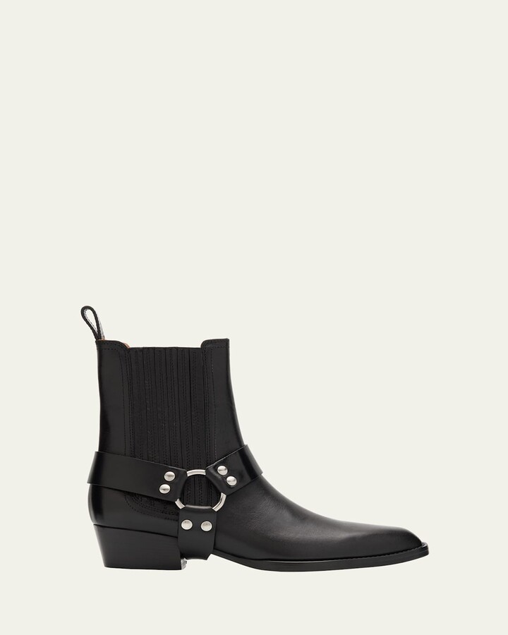 Paris Texas Helena Leather Moto Ankle Boots
