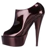 Thumbnail for your product : Alejandro Ingelmo Patent Leather Peep-Toe Booties
