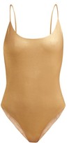Thumbnail for your product : Skin The Sloane Metallic Swimsuit - Gold