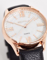 Thumbnail for your product : Bellfield watch with black strap and rose gold dial