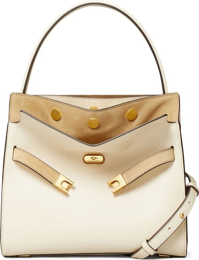 Tory Burch Lee Radziwill Small Double Bag - Neutrals