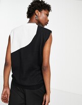 Thumbnail for your product : NATIVE YOUTH oversized sleeveless sweater singlet in abstract spot knit (part of a set)