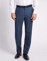 Thumbnail for your product : Marks and Spencer Blue Regular Fit Wool Trousers