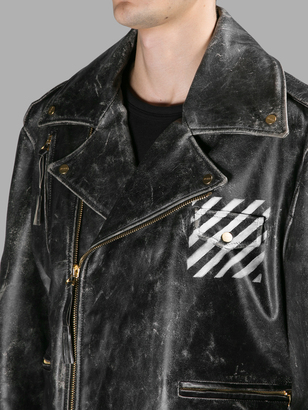 Off-White Leather Jackets