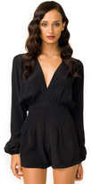 Thumbnail for your product : Motel Rocks Motel Jet Plunge Neck Playsuit in Black