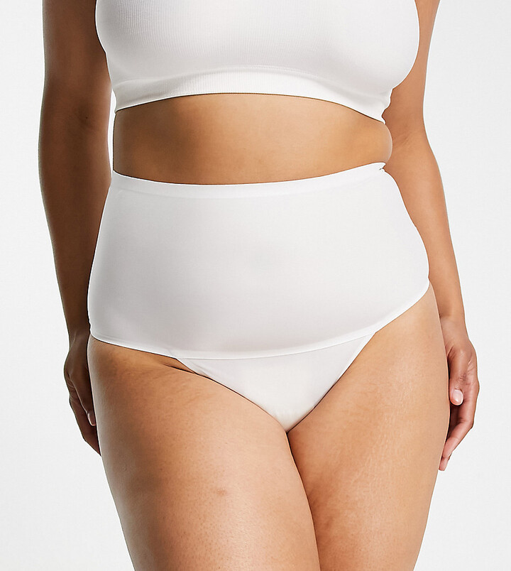 ASOS Curve ASOS DESIGN Curve smoothing control high-waist thong in