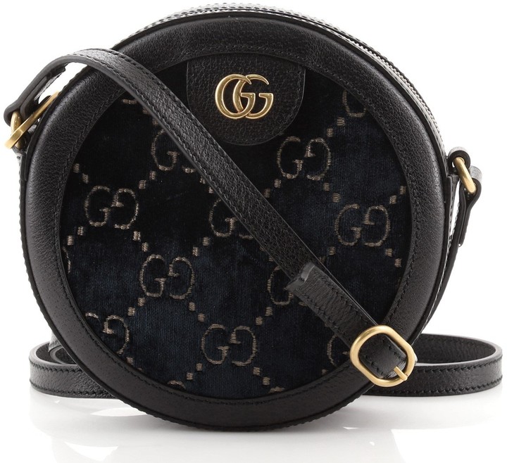 Gucci Ophidia Round Shoulder Bag GG Velvet Mini - ShopStyle