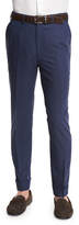 Thumbnail for your product : Brioni Micro-Tic Flat-Front Trousers, Navy