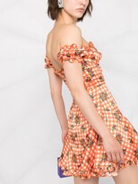 Thumbnail for your product : Alessandra Rich Ruffled Gingham-Print Minidress