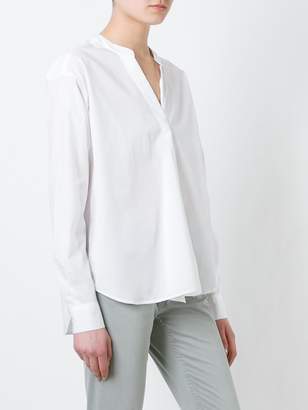 Closed crossover front blouse