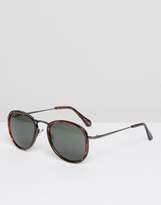 Thumbnail for your product : Quay Round Sunglasses In Brown Tortoise