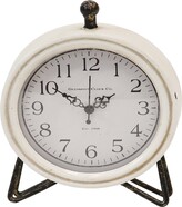 Thumbnail for your product : Contemporary Home Living 6.5" White Daisy Table Clock