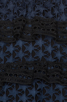 Thumbnail for your product : Self-Portrait High Neck Star Lace Paneled Dress
