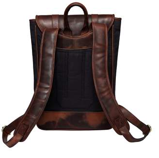 Vicenzo Leather Montreal Canvas Leather Backpack