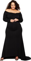 Thumbnail for your product : Motherhood Maternity | Plus Size Off The Shoulder Maternity Maxi Dress - Black, 1X