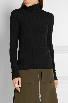 Acne Studios Corin Ribbed Merino Wool-blend Turtleneck Sweater - Black