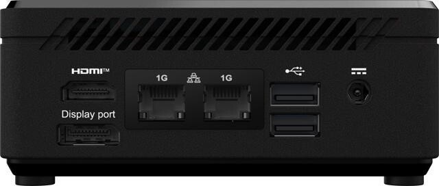 MSI Cubi N ADL Fanless Ultrasmall NUC MINI PC Barebone PC, Intel Pentium N200, WiFi AC9462, BT 5, Duel LAN, ThunderBOLT Type C, Black, Non-OS...
