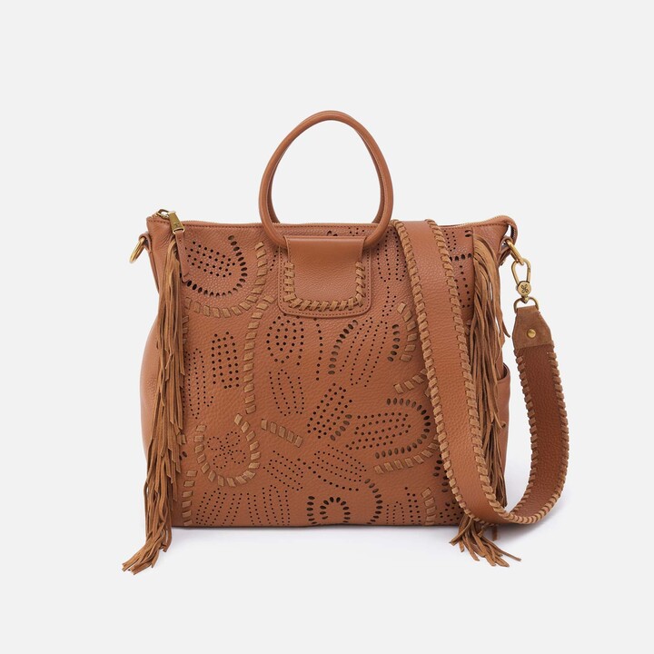 Hobo Sheila Large Satchel in Pebbled Leather - Warm Honey