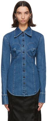 stretch fitted denim shirt