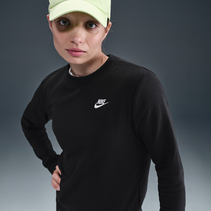 women's nike black crew neck sweatshirt