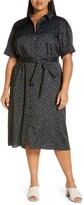 Thumbnail for your product : Lafayette 148 New York Doha Dot Print Belted Shirtdress