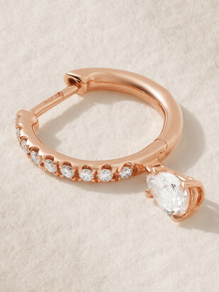 Anita Ko Huggies 18-karat Rose Gold Diamond Single Hoop Earring - One size