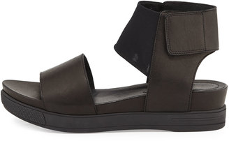 Eileen Fisher Spree Sport Leather Sandal, Black